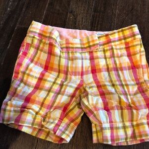Crewcuts bright plaid shorts w/ pockets size 3 🌟